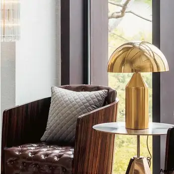Настольная светодиодная лампа в виде гриба, Постмодернистский Минималистичный светильник, Прикроватная тумбочка для спальни, Настольная лампа для кабинета в скандинавском стиле, Роскошная Дизайнерская лампа