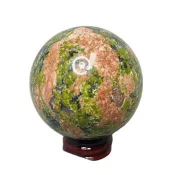 Натуральный шар из драгоценных камней Рубин и минералы эпидота В сочетании с домашним декором, духовной обстановкой Фэн-шуй, кристаллами, исцеляющими с помощью камня