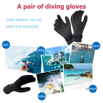 неопреновые перчатки для дайвинга толщиной 3 мм и 5 мм сохраняют тепло при подводном плавании Гребле Серфинге Каякинге Каноэ подводной охоте Лыжах водных видах спорта