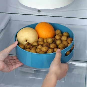 Нескользящий Вращающийся Лоток для хранения на 360 °, Тарелка для хранения сушеных фруктов, закусок, Многофункциональный пластиковый настольный Органайзер для кухни