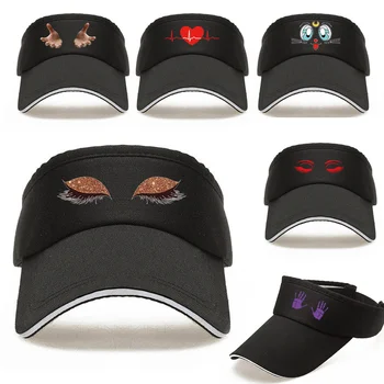 Новая женская регулируемая дышащая солнцезащитная кепка, Летние солнцезащитные шляпы с защитой от ультрафиолета, Пустой цилиндр с принтом на груди, мужские теннисные бейсболки
