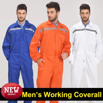 Новая мужская одежда для механиков, защищающая от пыли, рабочая одежда со светоотражающими лентами, синяя рабочая одежда, рабочий комбинезон для мужчин