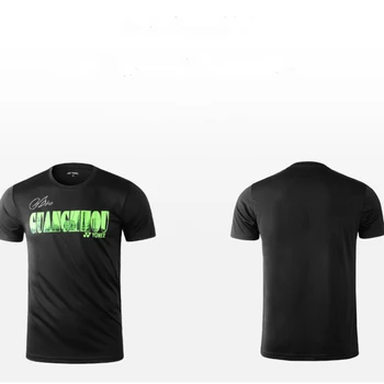 Новая оригинальная мужская спортивная футболка YONEX YY из черной майки для бадминтона YOBC9018CR
