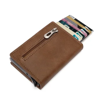 Новая сумка для карт на молнии, антимагнитный короткий кошелек с зажимом для карт, сумка с нулевыми деньгами