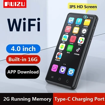 Новейший Ruizu H8 WIFI Android MP3-плеер Bluetooth 5,0 Сенсорный Экран 4,0 дюймов Hi-Fi Музыкальный Плеер Поддержка FM-радио Электронная книга