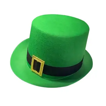 Новинки Унисекс Для Взрослых День Святого Патрика Ирландский Лепрекон Зеленый Цилиндр С Пряжкой Элегантные Шляпы Для Женщин Западная Шляпа 20 N9T9