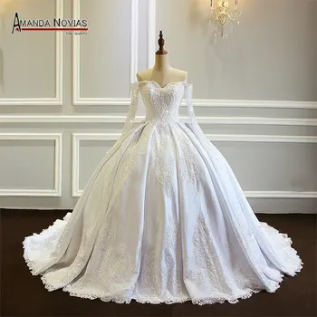 Новое бальное платье Amanda Novias с длинным рукавом, свадебное платье