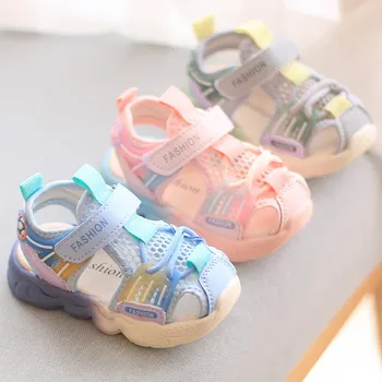 Новорожденные Сандалии для новорожденных мальчиков, Новые Летние Дети, девочки, Мягкая пляжная Спортивная Обувь для малышей, Детская обувь