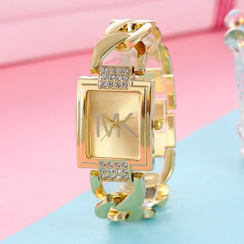 Новые модные женские часы Femme с квадратным браслетом из нержавеющей стали, женские кварцевые наручные часы, Повседневные Relogio Feminino
