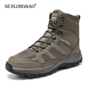 Новые мужские кожаные ботинки в стиле милитари высокого качества от бренда Special Force Tactical Desert Combat Мужские ботинки Уличная обувь ботильоны