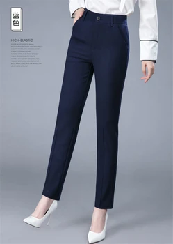 Новые официальные брюки-карандаш на щиколотке, женские спортивные брюки OL с высокой талией, классические брюки 2023, модные брюки с прямыми штанинами, облегающие спортивные брюки
