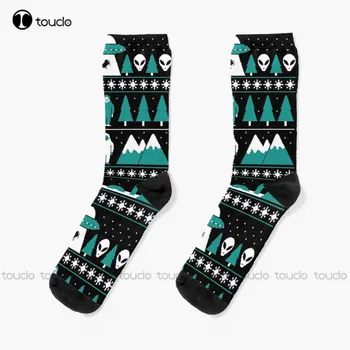 Новые паранормальные рождественские носки-свитера, высокие носки, персонализированные носки для взрослых унисекс на заказ, популярные подарки