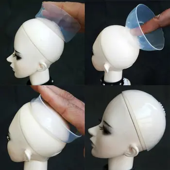 Новый 1/3 1/4 1/6 1/12 Силиконовый головной убор для куклы BJD, покрытие для париков из силикагеля