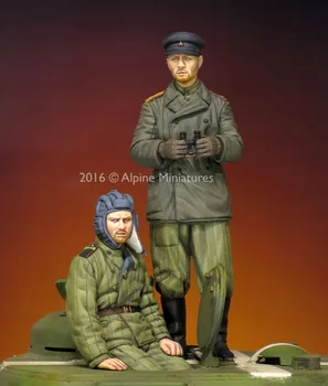 НОВЫЙ 1/35 Второй мировой войны Советский танковый экипаж 2 человека Вторая Мировая война модель из смолы комплект рисунок Бесплатная доставка