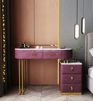 Новый маленький столик для макияжа, комод, Современный Минималистичный свет, Роскошный туалетный столик, шкафчик в одном туалетном столике, зеркало, мебель для рабочего стола