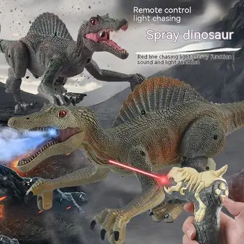 Новый радиоуправляемый спинозавр с индукционным управлением Chasing Light, Пятиканальная имитация электрического звука и светового распыления, Механическая игрушечная модель динозавра