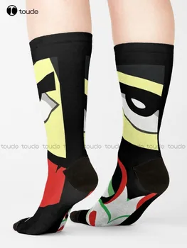 Носки Samurai Jack - Dramatic Eyes, обалденные носки, Персонализированный подарок с цифровой печатью 360 °, Уличные носки для скейтборда Harajuku