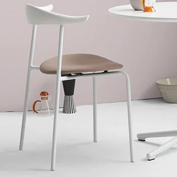 Обеденные стулья из скандинавского металла, Роскошные минималистичные Современные Удобные стулья, Роскошная Эргономичная мебель для спальни Sedie Sala Da Pranzo