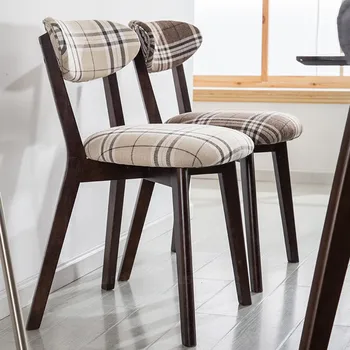 Обеденный стул из массива дерева в скандинавском стиле, модные современные минималистичные стулья со спинкой в американском стиле, Стул для отдыха в ресторане