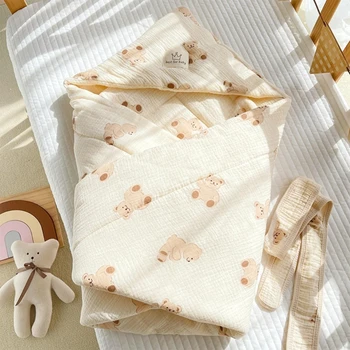 Обертывание, Пеленальное одеяло, Зимний Спальный мешок, Уютное одеяло для ребенка, одеяло, полотенце для младенцев, подарок для душа QX2D