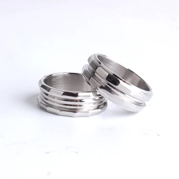 обручальные кольца 8 мм серебристого цвета с канавкой, разные по стилю кольца для пальцев из нержавеющей стали 316L для женщин и мужчин оптом