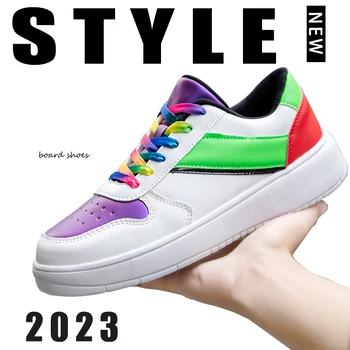 Обувь с воланами, мужская повседневная обувь из микрофибры, мужская модная спортивная обувь для мужчин и женщин соответствующего цвета