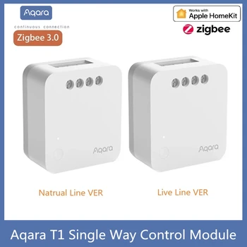 Односторонний модуль управления Aqara T1 Беспроводной Релейный контроллер Zigbee 3.0 1 Канал Без Нейтрали Удаленная работа с Apple Homekit