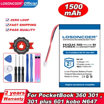 Оригинальный LOSONCOER 1500 мАч для аккумулятора kobo N647 PocketBook 360 PocketBook 301 Battery 301 Plus 601