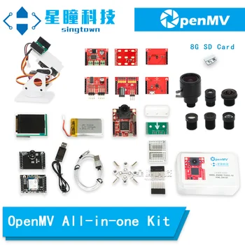 Оригинальный универсальный комплект SingTown OpenMV, включающий OpenMV4 Cam H7 Plus и все аксессуары OpenMV + щитки + Крепления + Сервопривод поворота