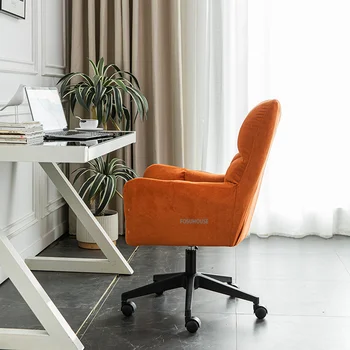 Офисные стулья из скандинавской мебельной ткани, Удобное Офисное кресло для руководителей, Эргономичное Вращающееся кресло с подъемной спинкой