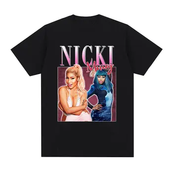 Певица Ники Минаж, футболка с рисунком Pirnt, хип-хоп эстетика, свободная футболка с коротким рукавом, повседневные футболки Harajuku Оверсайз