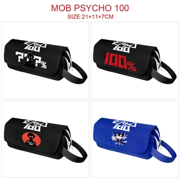 Пенал Anime Mob Psycho 100 для мальчиков и девочек, сумка для монет, Студенческая канцелярская сумка, косметичка для девочек, новый портативный пенал для карандашей