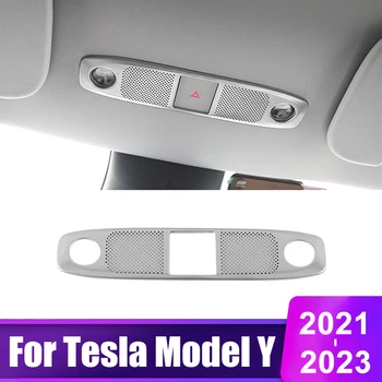 Передняя Внутренняя Купольная Лампа Для Чтения Автомобиля, Крышка Рупорного Динамика, Накладная Рамка Для Tesla Model Y 2021 2022 2023 2024, Аксессуары
