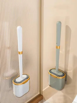 Подвесная силиконовая щетка для унитаза, Плоский унитаз, Инструменты для ванной комнаты, Пластиковая креативная щетка для унитаза в скандинавском стиле Trump, чистое настенное оборудование