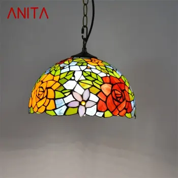 Подвесной светильник ANITA Tiffany, современные светодиодные красочные светильники, декоративные для домашней гостиной, столовой