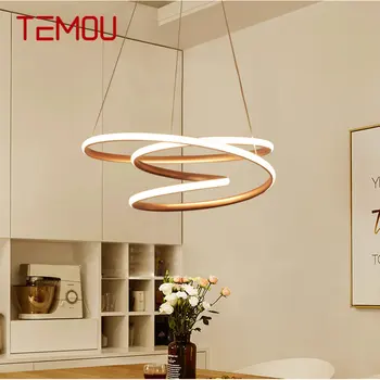 Подвесные светильники TEMOU Nordic Роскошные светодиодные Винтажные Креативные кольца для дома, спальни, столовой, Люстры