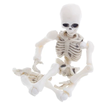Подвижная модель скелета мистера Боунса, череп, мини-фигурка в полный рост, игрушка на Хэллоуин AXYA