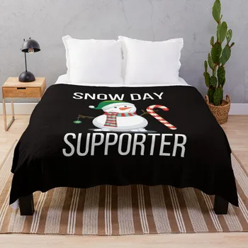 Поддержка снежного дня. Пушистый теплый уютный комплект постельного белья для кроватей, плед