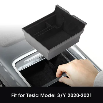 Подходит для Tesla Модель 3 Y 2020 2021, Передняя Центральная консоль, ящик для хранения, Скрытый подлокотник, органайзер, лоток, аксессуары для интерьера