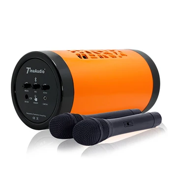 Портативная колонка с беспроводным микрофоном Tina 303 /динамик для караоке в телефоне/звуковая панель для смартфона