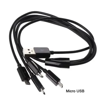 Портативный разъем USB 2.0 Type A для 4 разъемов Micro USB Y Кабель для зарядки Samsung Xiaomi Мобильный телефон планшет Powerbank X6HA