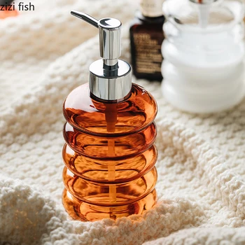Портативный стеклянный дозатор мыла для бутылочек с шампунем и лосьоном для рук в ванной комнате, бутылочки для дезинфицирующего средства для рук, контейнеры для крема для душа