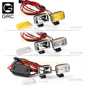 Прожектор GRC Pro Версии Spotlight RC Модель Автомобиля с Дистанционным Управлением с Гальваническим Отражателем Прожектор 20 мм Прямоугольный Прожектор G157UY