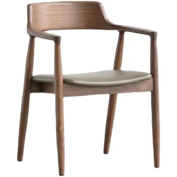Простое кресло для отдыха, ресторанный стол, стул Hiroshima, спинка офисного домашнего обеденного стула из массива дерева Nordic