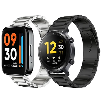 Ремешок для смарт-часов Realme Watch 3 pro, Титановый Металлический ремешок 20 мм 22 мм для Realme watch 2 Pro/S Pro, Аксессуары для бизнес-браслетов