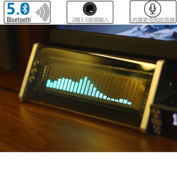Ретро-ностальгические экранные часы VFD + музыкальный спектрометр + приемник Bluetooth 5.0 + 2-канальный аудиопереключатель