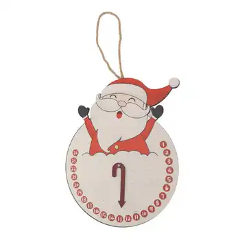 Рождественская деревянная дверная табличка с часами Санта, Подвесная дверная табличка Тополь для фестиваля