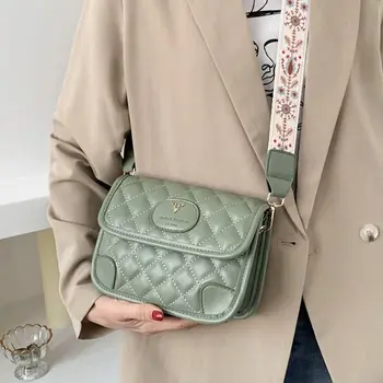 Роскошная дизайнерская сумка через плечо для женщин, модные брендовые сумки через плечо с клапаном, женская сумка-мессенджер с ромбовидной решеткой, сумки