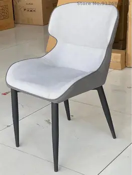 Роскошный обеденный стул Nordic Light из микрофибры, домашняя современная мягкая сумка, гостиничная сетка, Красная дизайнерская итальянская минималистичная технология