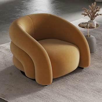 Роскошный одноместный диван-кресло в скандинавском стиле, домашняя гостиная, маленькая спальня, творческая личность, кресло-диван для отдыха и лени
